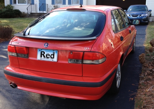 Red 2002 Saab 9-3 SE last day here 12-21-2015 011 600